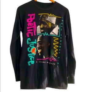 TUPAC POETIC JUSTICE LONG SLEEVE T-SHIRT•sz M•NWOT
